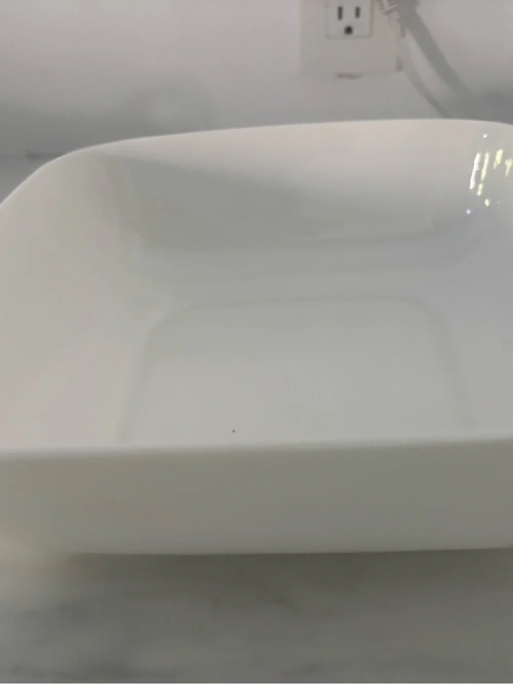 Mikasa Our table sawyer 2.5 qt White bone china square Serving Bowl